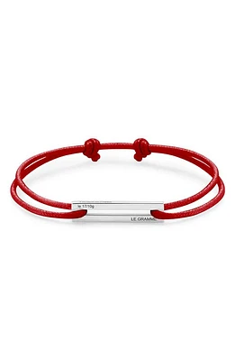 le gramme Men's 1.7G Sterling Silver & Cord Bracelet in Red at Nordstrom