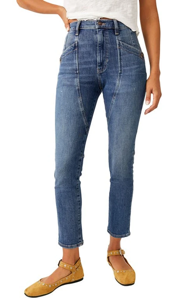 Free People Beacon Crop Skinny Jeans Wilder Blue at Nordstrom,