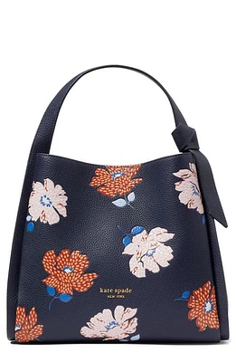 Kate Spade New York knott dotty floral embossed leather satchel in Parisian Navy Multi at Nordstrom