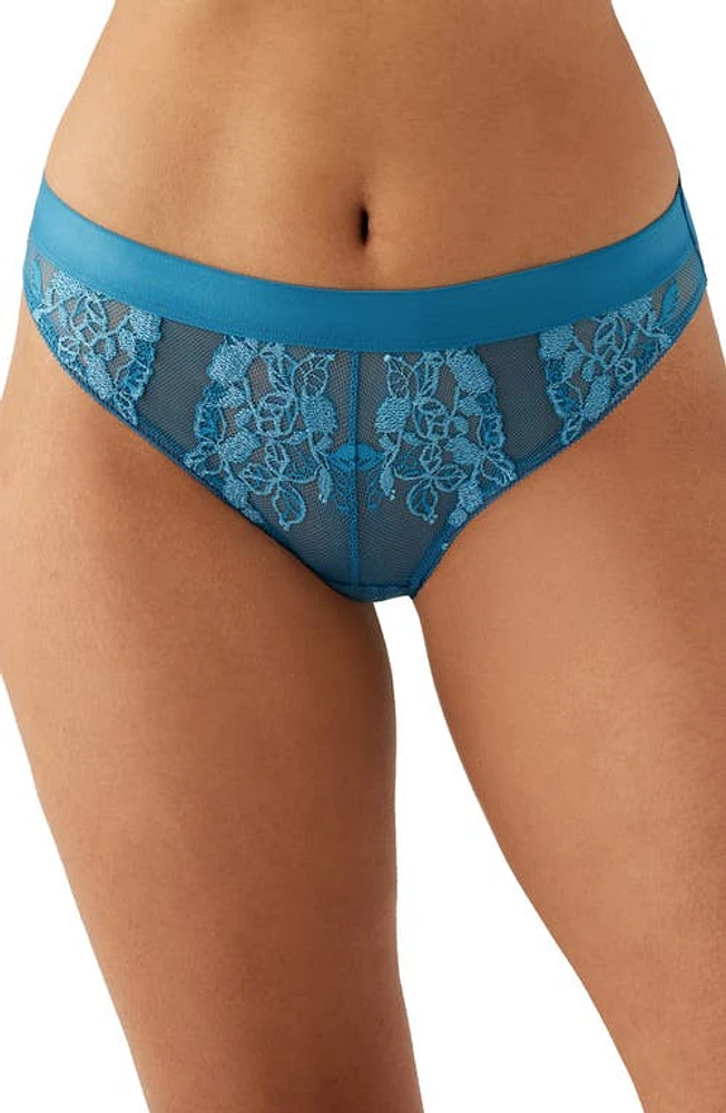 b. tempt'D by Wacoal Opening Act Lace & Mesh Cheeky Briefs Faience at Nordstrom,