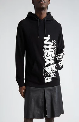 TAKAHIROMIYASHITA TheSoloist. Ray Gun Oversize Cotton & Silk Graphic Hoodie Black at Nordstrom,