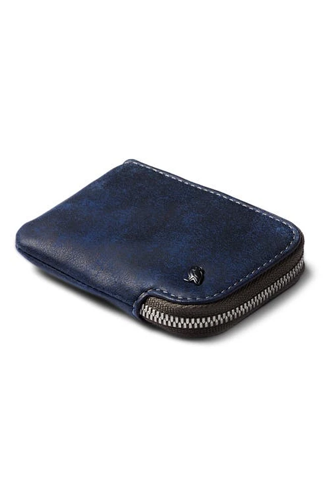 Bellroy Leather Zip Card Case in Ocean at Nordstrom