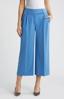 Tahari ASL Cropped Wide Leg Pants Summer Sky at Nordstrom,