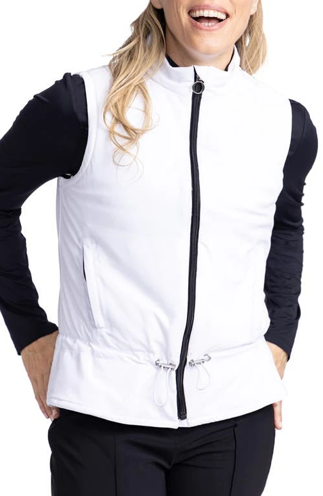 KINONA Layer Slayer Golf Vest White at Nordstrom,