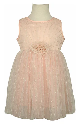 Popatu Metallic Stripe Tulle Party Dress in Dusty Pink at Nordstrom, Size 2T