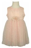 Popatu Metallic Stripe Tulle Party Dress in Dusty Pink at Nordstrom, Size 2T