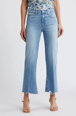 PAIGE Leenah Raw Hem High Waist Ankle Wide Leg Jeans Sultry W/Allegro at Nordstrom,