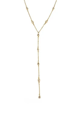 Ettika Dainty Cubic Zirconia Y-Necklace in Gold at Nordstrom