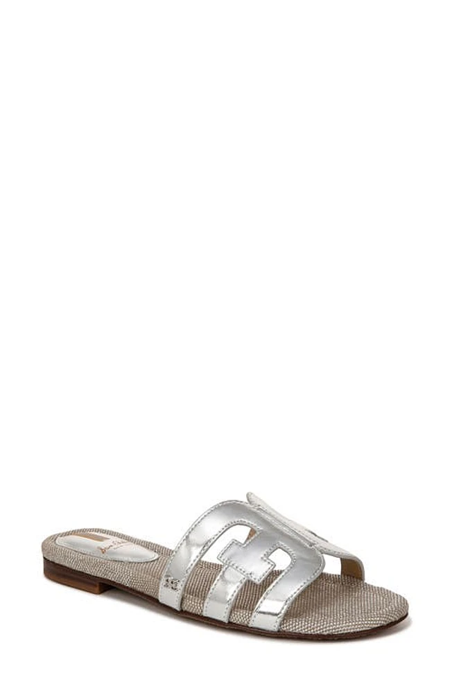 Sam Edelman Bay Cutout Slide Sandal - Wide Width Available Silver at Nordstrom,