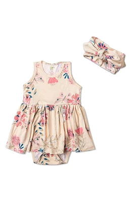 Baby Grey by Everly Grey Skirted Bodysuit & Headband Set in Wild Flower at Nordstrom, Size 9-12M