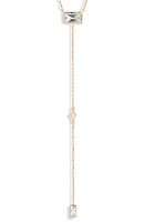 Anzie Dewdrop Blue Topaz Y-Necklace in Yellow Gold/Blue at Nordstrom, Size 18 In