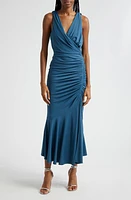 Cinq à Sept Mika Ruched Midi Dress Midnight Rain at Nordstrom,