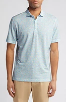 johnnie-O Briley Top Shelf Drink Print Performance Polo Malibu Blue at Nordstrom,