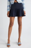 Paloma Wool Araceli Pleated Blend Miniskirt Dark Navy at Nordstrom, Us