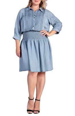 Standards & Practices Felis Smocked Shirtdress Blush Indigo at Nordstrom,