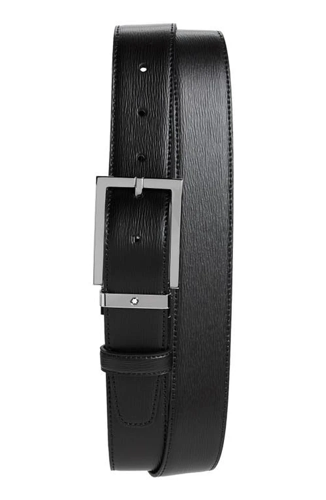 Montblanc Leather Belt in Black at Nordstrom