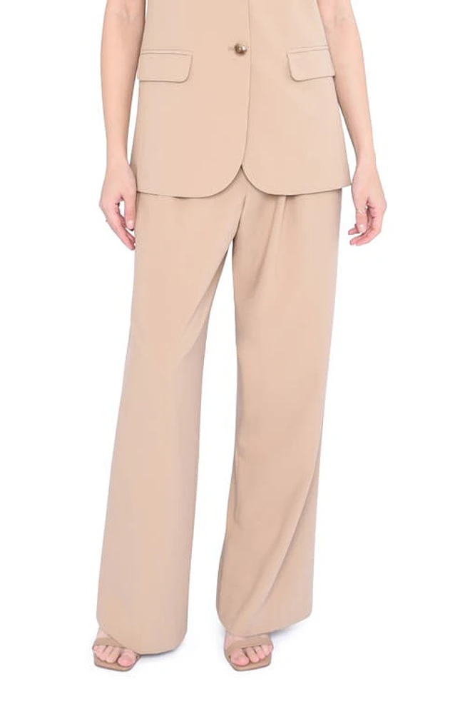 WAYF Wilshire Wide Leg Trousers Khaki at Nordstrom,