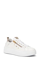 NeroGiardini Side Zip Platform Sneaker White at Nordstrom,