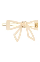 Alexandre de Paris Crystal Bow Barrette in Beige at Nordstrom