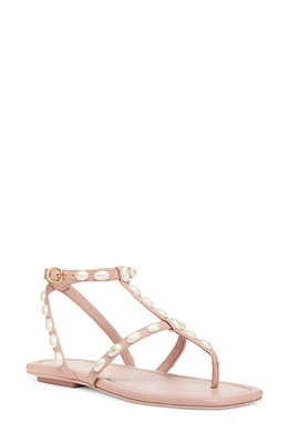 Stuart Weitzman Pearlita Flat Sandal in Clay at Nordstrom, Size 10