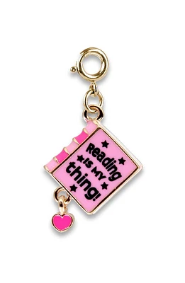 CHARM IT! 'Reading is My Thing' Book Charm in Pink at Nordstrom