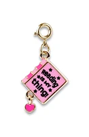 CHARM IT! 'Reading is My Thing' Book Charm in Pink at Nordstrom