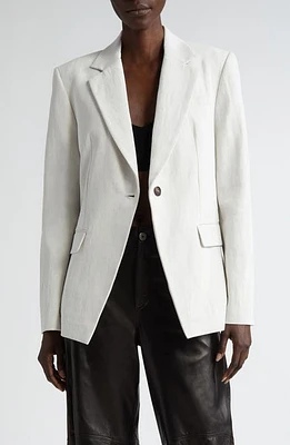 Brunello Cucinelli Cotton & Linen Gabardine Blazer C455 Chalk at Nordstrom, Us