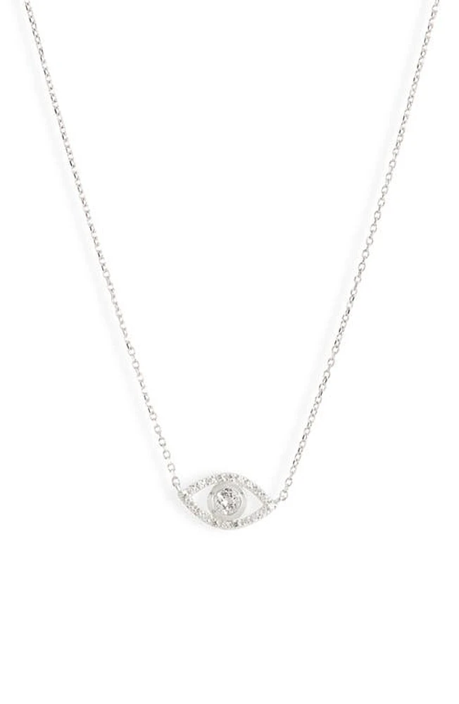 Anzie Evil Eye Pendant Necklace in Silver at Nordstrom, Size 17