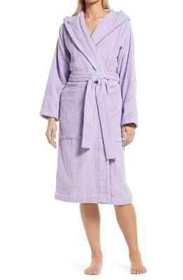 Tekla Organic Cotton Hooded Bathrobe in Lavender at Nordstrom, Size Small