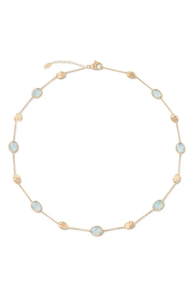 Marco Bicego Siviglia Aquamarine Station Necklace in Yellow Gold at Nordstrom, Size 18