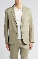 Wax London Fintry Linen Blazer Pale Khaki at Nordstrom, - R