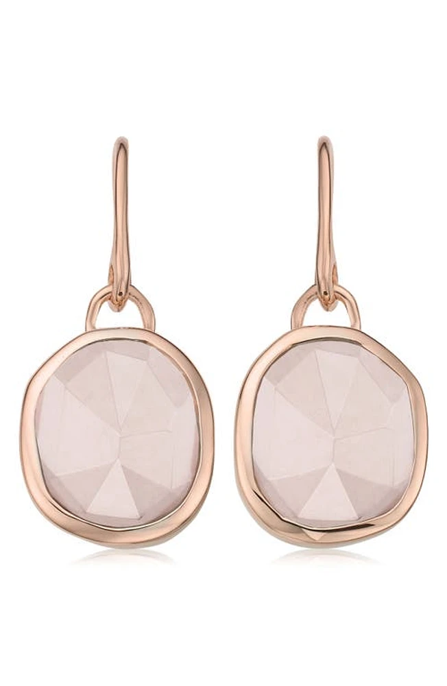 Monica Vinader Siren Semiprecious Stone Drop Earrings in Rose Gold/Rose Quartz at Nordstrom