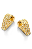 DRIES CRIEL Mini Brute Diamanti Diamond Huggie Hoop Earrings in Yellow Gold at Nordstrom