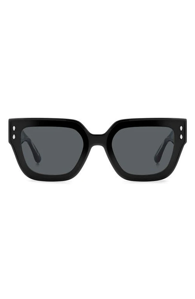 Isabel Marant 65mm Oversize Square Sunglasses in Black/Grey at Nordstrom