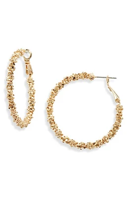 Nordstrom Beaded Hoop Earrings in Gold at Nordstrom