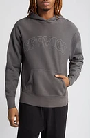 Service Works Arch Logo Organic Cotton Graphic Hoodie Charcoal at Nordstrom,