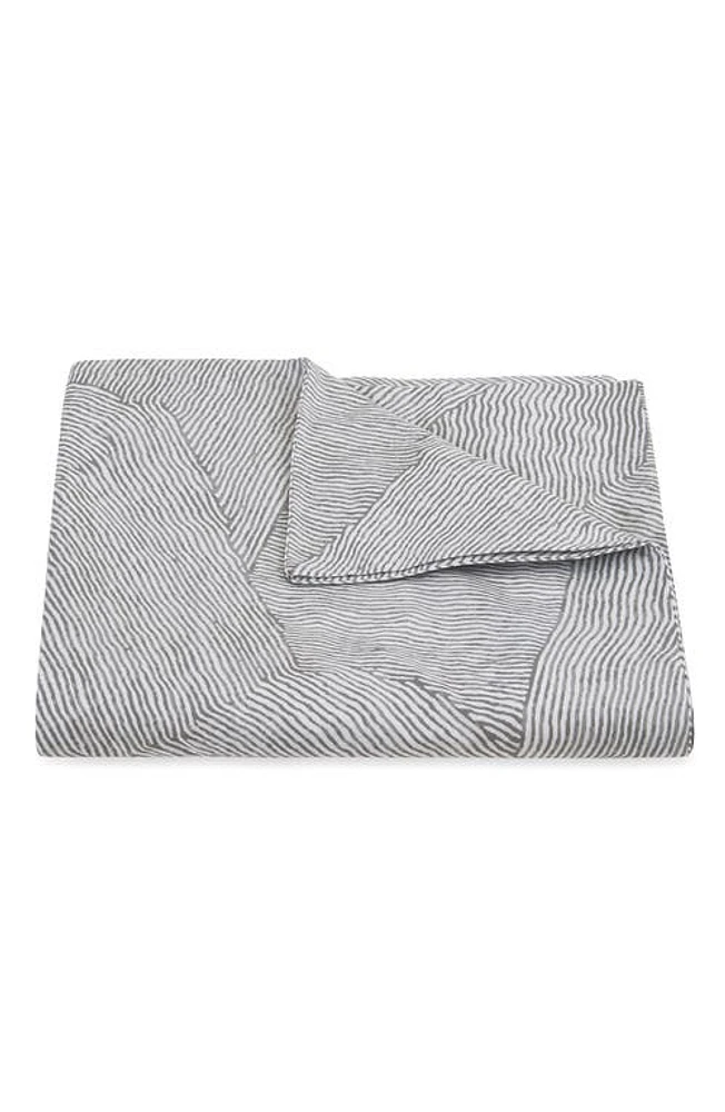 Matouk Burnett Print Duvet Cover in Nickel at Nordstrom