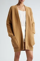 Max Mara Abissi Textured Cotton Cardigan Tobacco at Nordstrom,