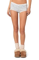 EDIKTED Playtime Print Pointelle Microshorts Mix at Nordstrom,