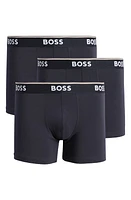 BOSS 3-Pack Power Stretch Cotton Boxer Briefs Deep Blue at Nordstrom,