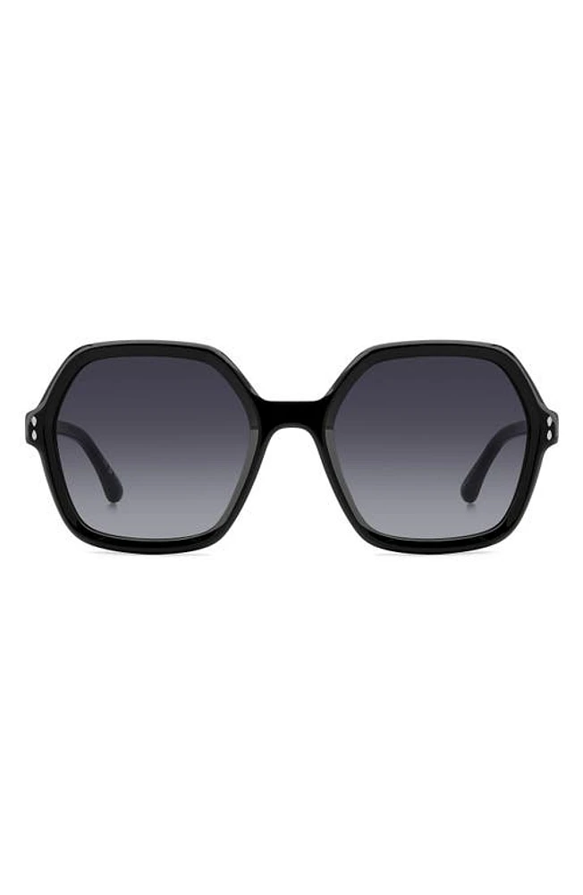 Isabel Marant 55mm Gradient Square Sunglasses in Black/Grey Shaded at Nordstrom