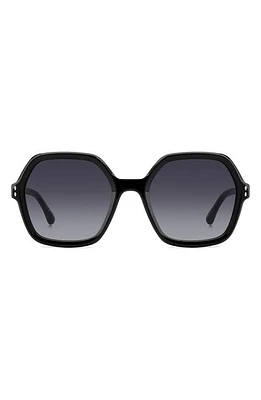 Isabel Marant 55mm Gradient Square Sunglasses in Black/Grey Shaded at Nordstrom