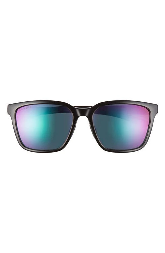 Smith Shoutout 57mm ChromaPop Polarized Square Sunglasses in Black/Chromapop Violet at Nordstrom