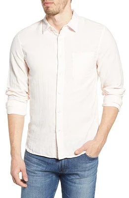 HIROSHI KATO The Ripper Organic Cotton Button-Up Shirt Fresh Pink at Nordstrom,