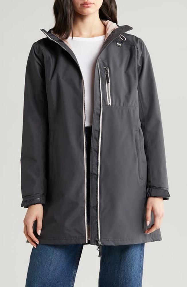 Helly Hansen Belfast Waterproof Hooded Jacket in Ebony at Nordstrom, Size X-Small