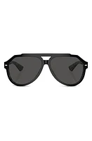 Dolce & Gabbana 60mm Pilot Sunglasses in Dark Grey at Nordstrom