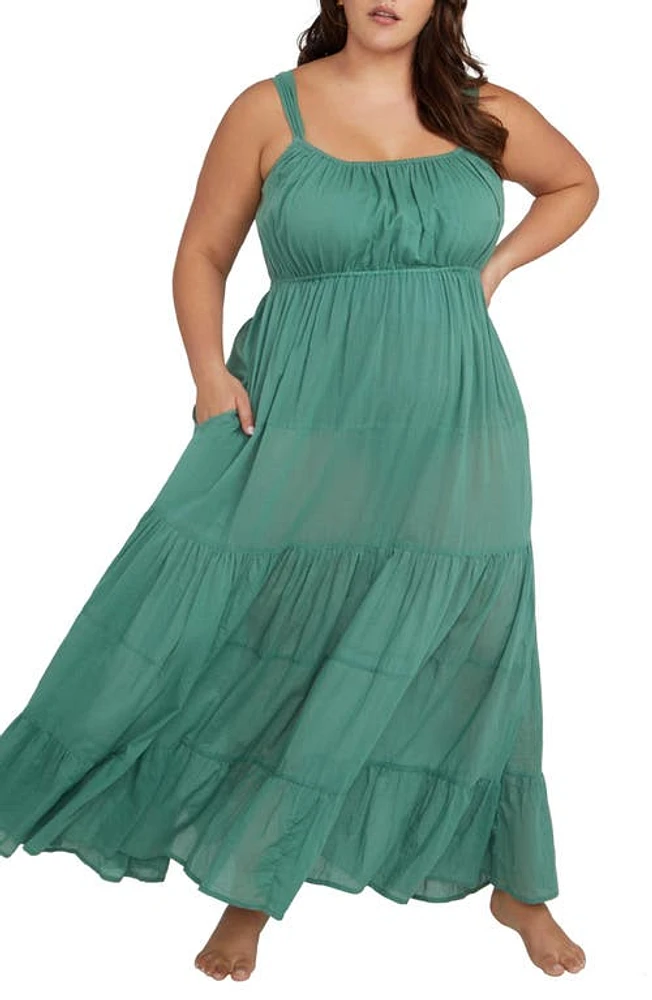 Artesands Liszt Cover-Up Dress Sage Green at Nordstrom, Us