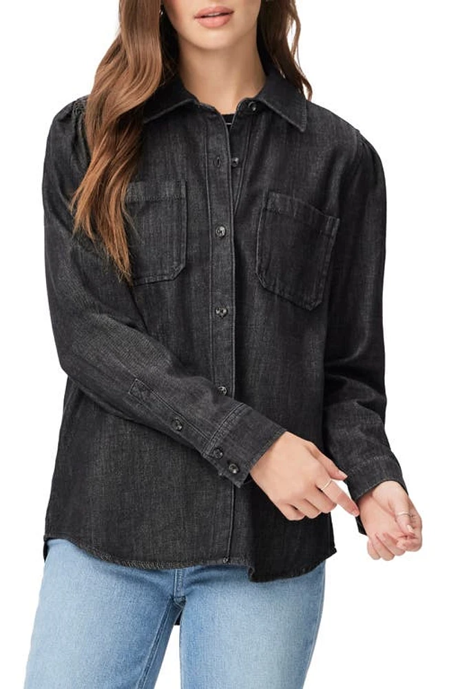 PAIGE Mattie Denim Shacket Washed Carbon at Nordstrom,