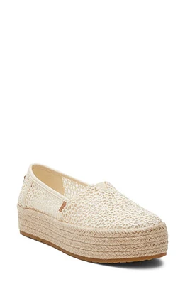 TOMS Valencia Platform Espadrille Natural Crochet at Nordstrom,