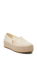 TOMS Valencia Platform Espadrille Natural Crochet at Nordstrom,